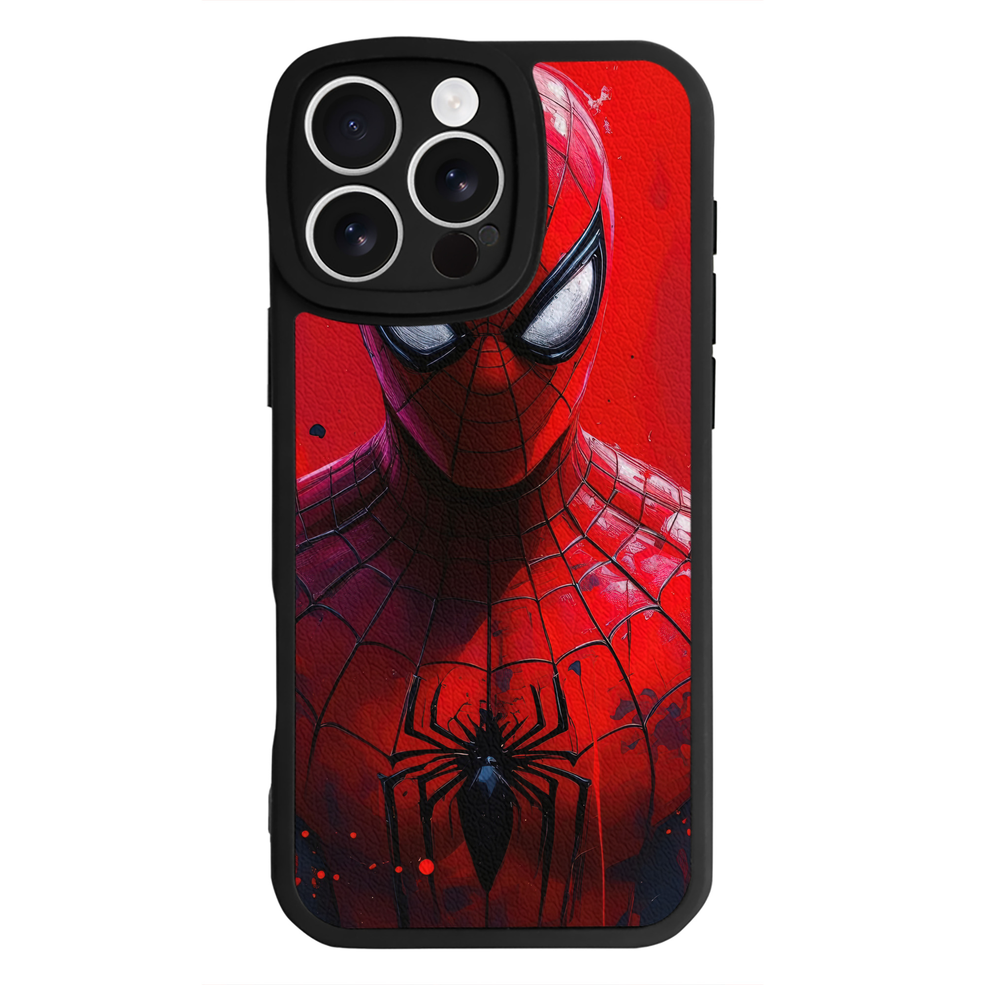 Spider Man スパイダーマン 【iPhone 16シリーズ対応】シリコンスマホケース（レザー調） 材質：シリコン